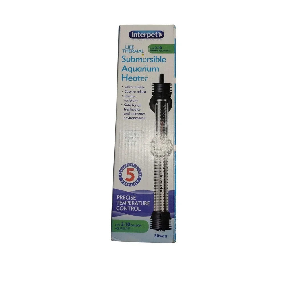 Interpet Submersible‎ Aquarium Heater 50W 3–10 Gallon Adjustable